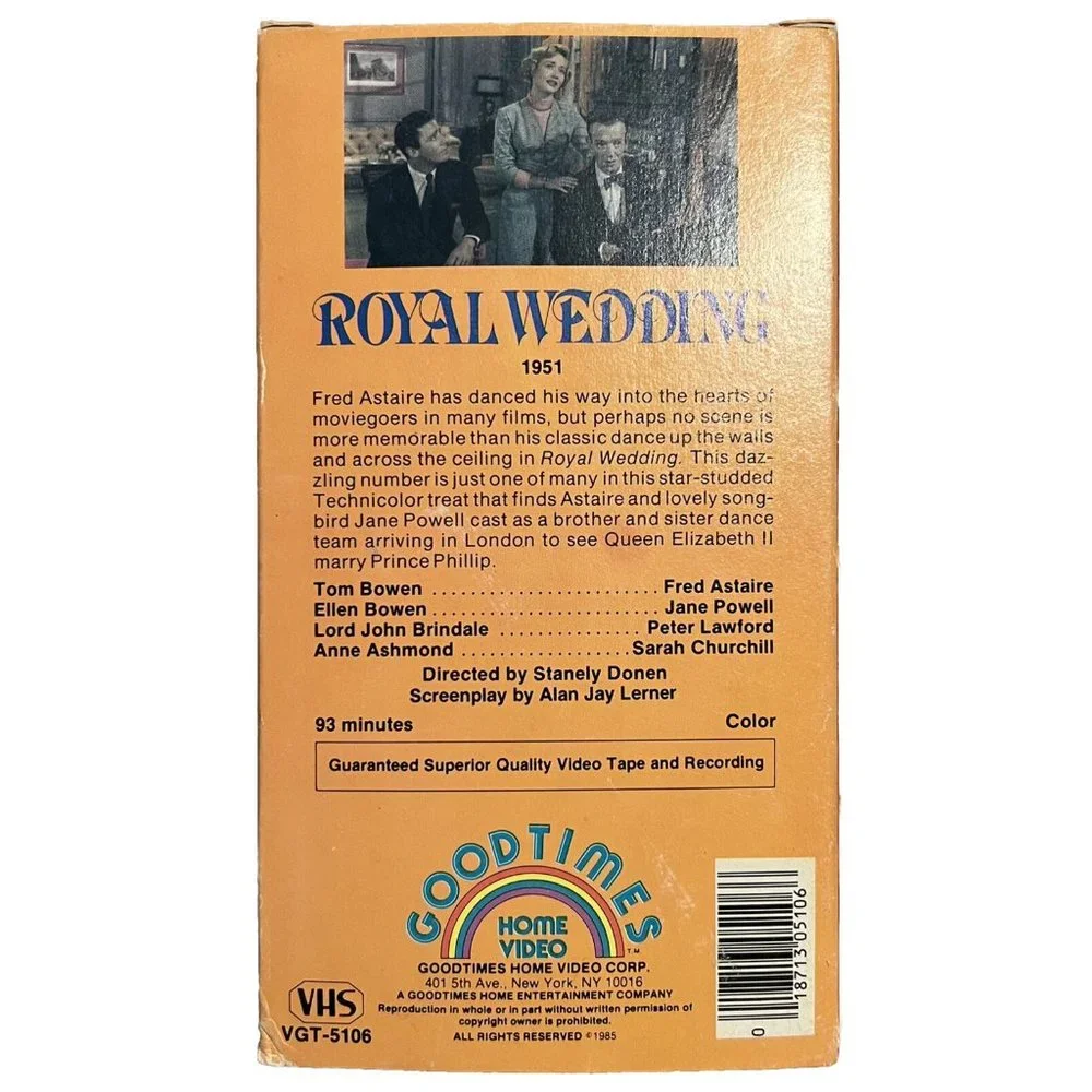Royal Wedding VHS 1985 – 1951 Fred Astaire Jane Powell Classic Musical